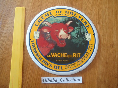 Enamel plate laughing cow - enamel,