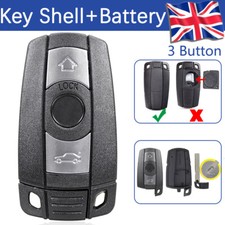 3 Button Key Fob Case + Battery for BMW E81 E82 E84 E87 E88 E89 E70 E71 E72 E64
