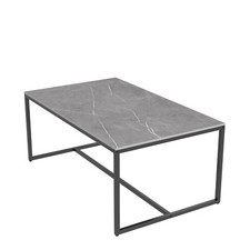 Modern Coffee Table Rectangle Slate Top Tea Dining Table Living Room Storage