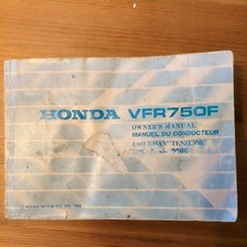 Honda VFR750F Owner's Manual 1988