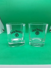 Set of 2 Different Jack Daniels Old Number 7 Tennessee Whiskey Glasses