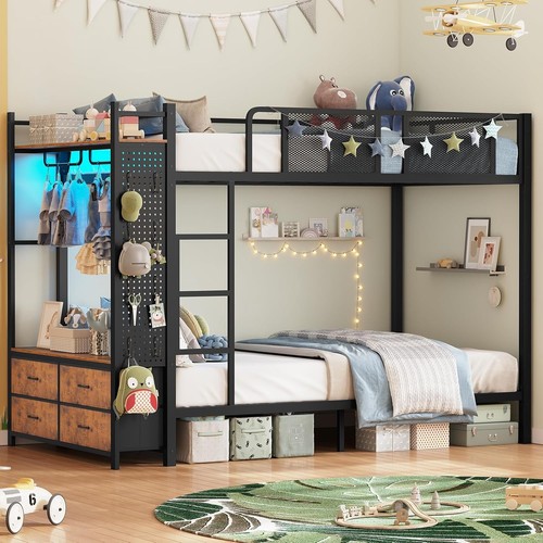 Metal bunk bed twin over - bunk,