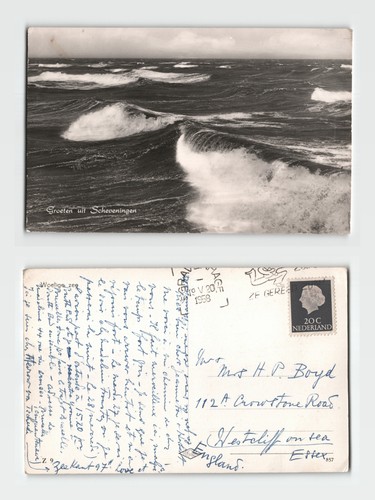 Postcard scheveningen stormy - -,