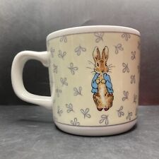 Vintage 1996 Wedgwood Peter Rabbit & Pot Plant Small Bone China Mug England 