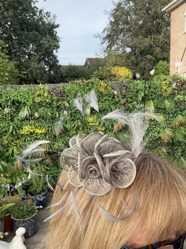 Grey silver feather floral - feather,