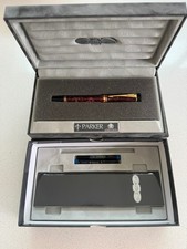 Parker Duofold Centennial Fountain Pen Red Marble Unused and Boxed