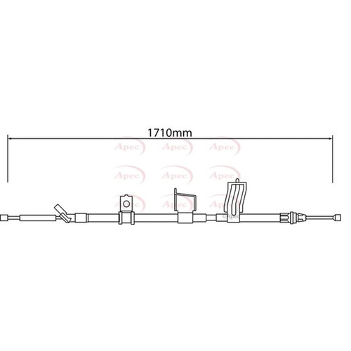 Apec handbrake cable right - cable,