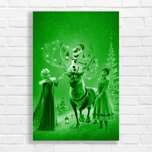 Frozen winter wonderland green - frozen,