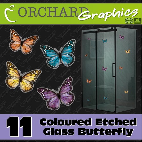 Butterfly coloured etched - butterfly,