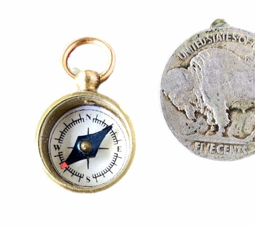 Mini working compass pendant - working,
