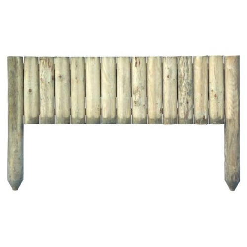 Wooden log roll border - wooden, edging