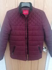 Womens GUESS jacket UK Size Small - Maroon-quilted- Excellent Condition