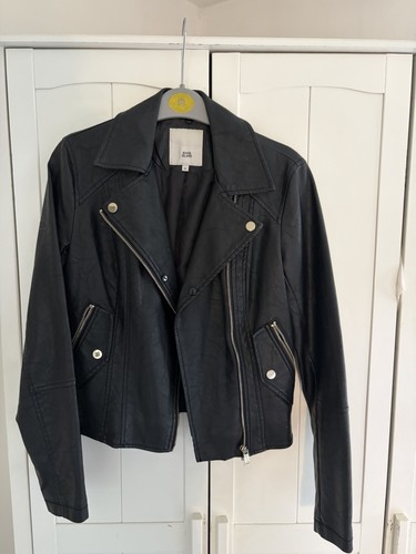 Black leather jacket size - jacket,