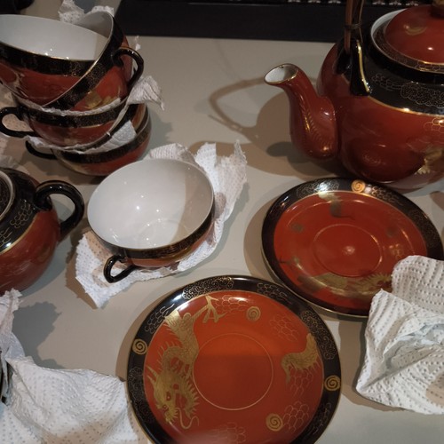 Chinese dragon tea set - , teapot