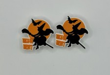 2 x Witch Halloween Shoe Charms