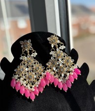 New Indian Pakistani Bollywood Bridal Jewellery earring matha patti earrings set