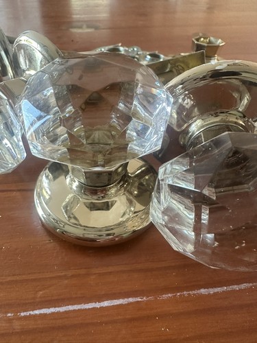 Antique glass doorknobs - antique,