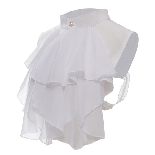 Detachable jabot ruffled - detachable, false
