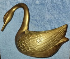 Vintage Large Brass Swan