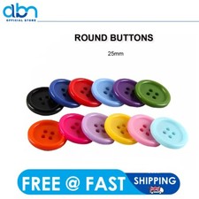 25mm Round Coat Buttons 4-Hole