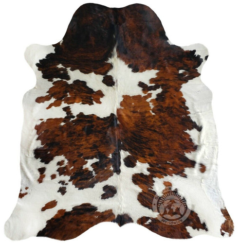 Real cowhide rug tricolor - tricolor,