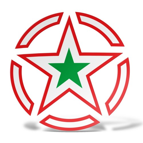 Sticker military star army - star,