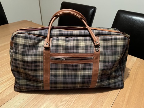 Vintage tartan holdall carry - vintage,