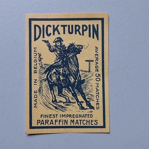 Dick turpin matchbox label - dick,