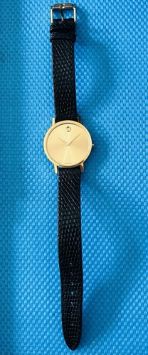 Movado museum gold dial unisex - movado,