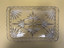 Vintage Cut Glass Vanity Tray