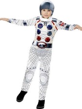 Deluxe Spaceman Boys Fancy Dress 4-6 yrs Nasa Astronaut Galaxy Kids Costume