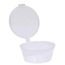 Hinged Plastic Sauce Cup And