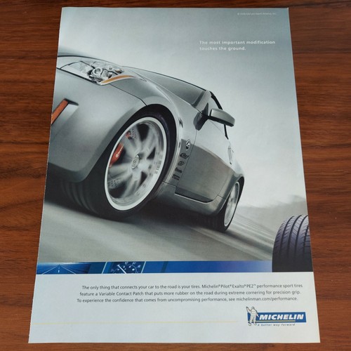 Nissan 350z michelin - print, ad