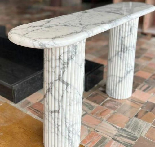 Carrara marble console - console, table