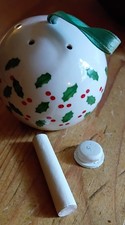 Christmas ceramic Ivy Pomander Pot Pouri collectable..