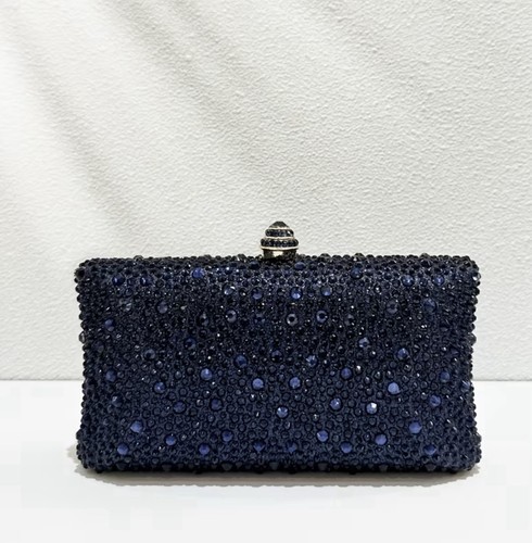 Navy blue rhinestone crystal - navy,