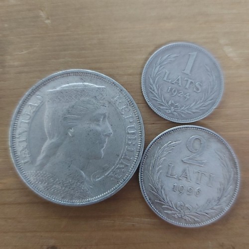 Latvia silver coins lati - latvia,