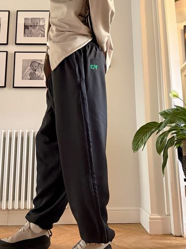 Men black green logo - y-3, men's