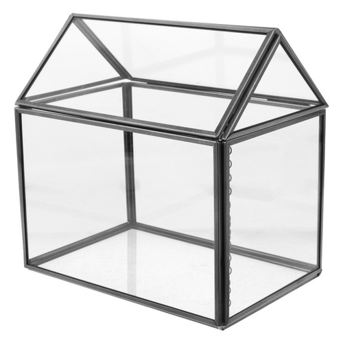 Glass terrarium house - glass, terrarium: