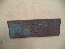 Vintage Cast Iron Makers Name Plate Sign Plaque P P & Co