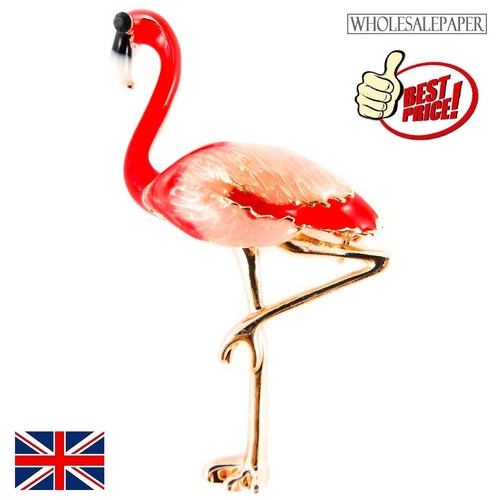 Large flamingo bird pin - flamingo,