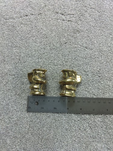 Two vintage solid brass mini - vintage,