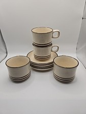 4x Denby Sahara Cups & Saucers – Excellent Condition