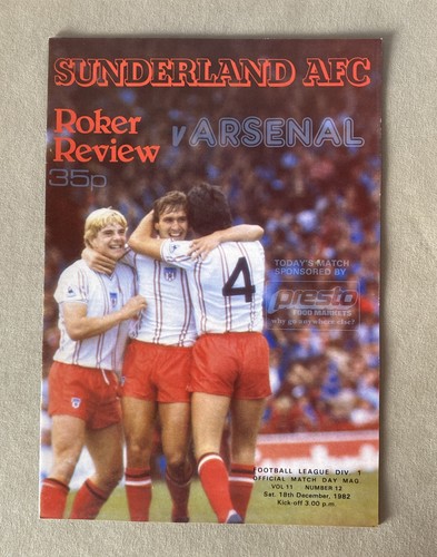Sunderland arsenal 1982 83 - v, 1982-83