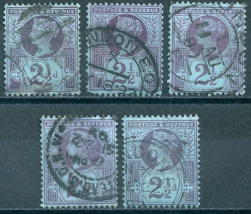 1887 jubilee sg201 - jubilee, 21/2d