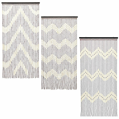 Bamboo beaded door curtain - bamboo,