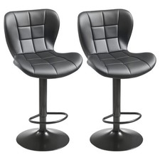 Set of 2 Bar Stools Swivel
