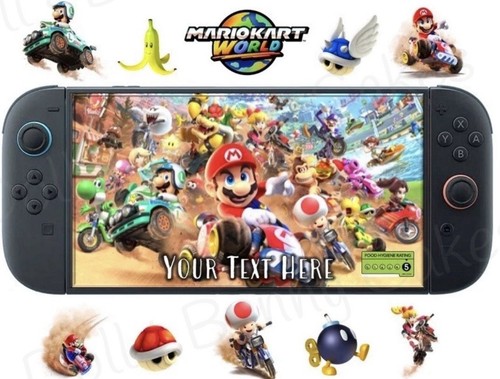 Mario kart personalised edible - mario,