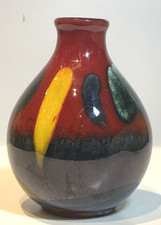 Poole Pottery 'Volcano' Ceramic Vase 5 “ Tall Living Glaze Series