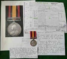 Boer War QSA Medal Mr Harold Alder Civilian Clerk Army Service Corps.